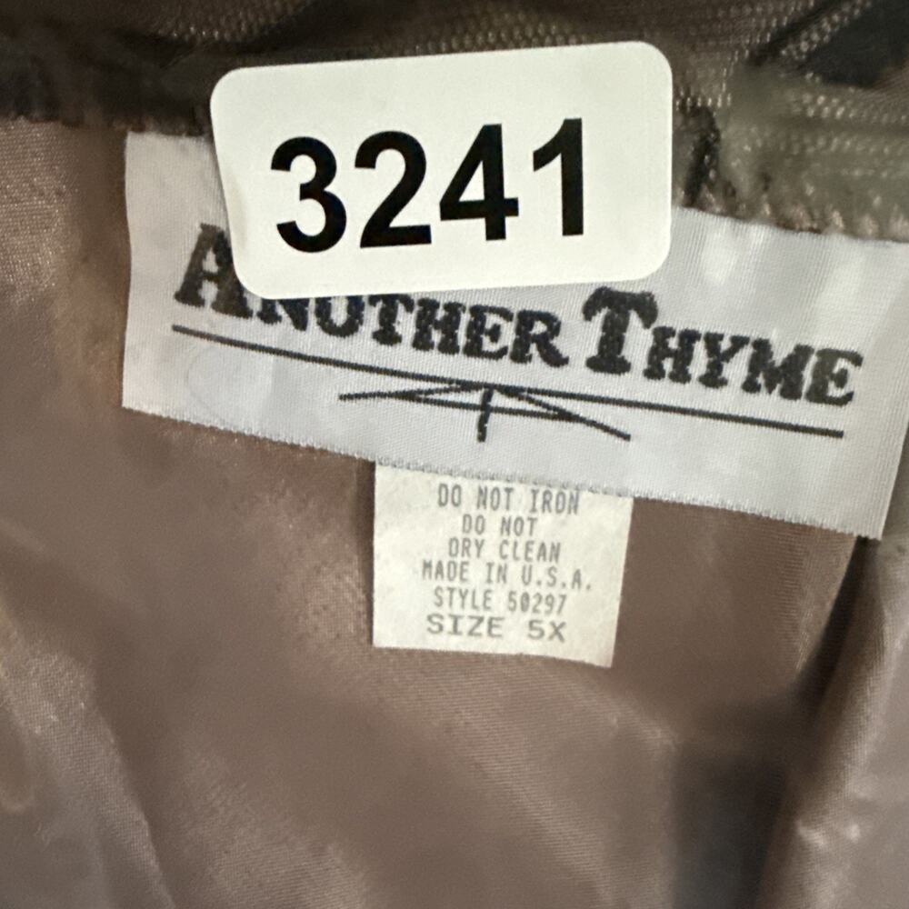 Another Thyme 5X Brown Beaded Mesh Babydoll Tank Top Y2K Evening Party Plus Size - Picture 10 of 10